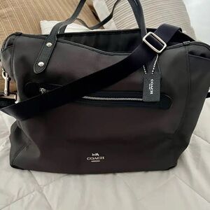 COACH Navy Diaper Bag with changing pad